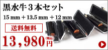 黒水牛キャンペーン3本セット（15mm_135mm_12mm）