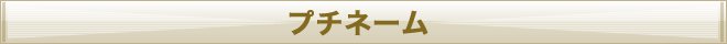 プチネーム